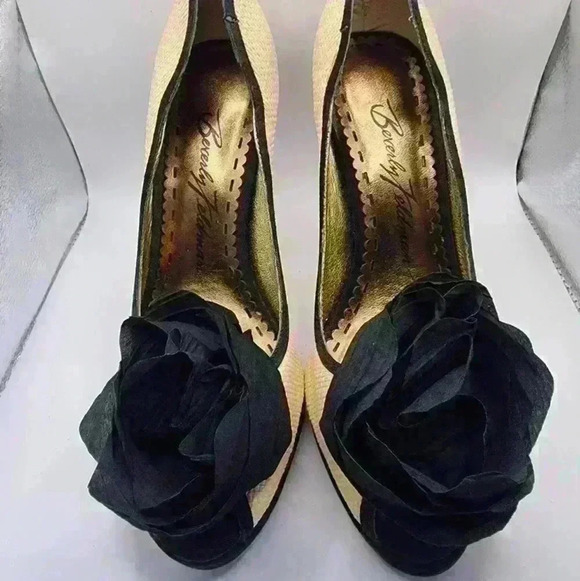Beverly Feldman Shoes - Beverly Feldman tan and black high heels